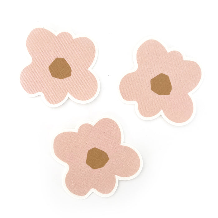 3pc Set of Floral Reusable Dishcloths-  Rosé